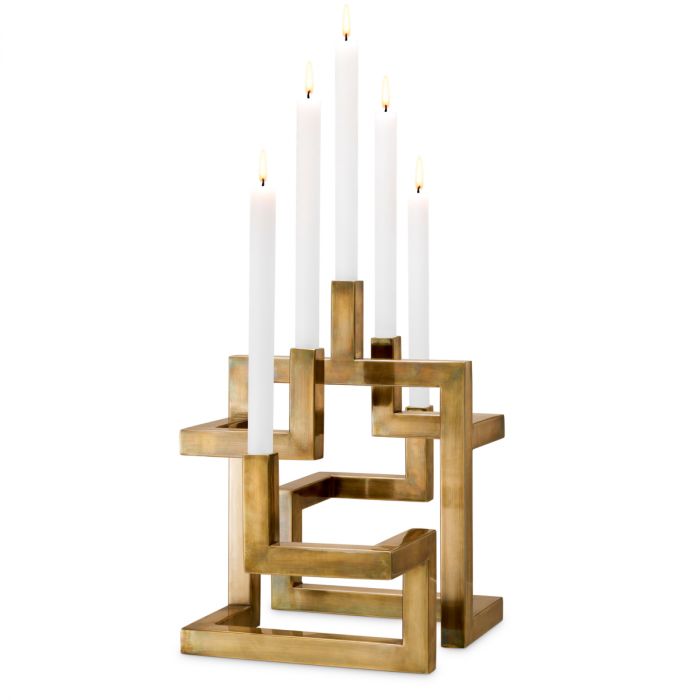 Candle Holder Skyline Brass